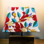 Katha Stitch Lamp Wooden Base - Rectangle